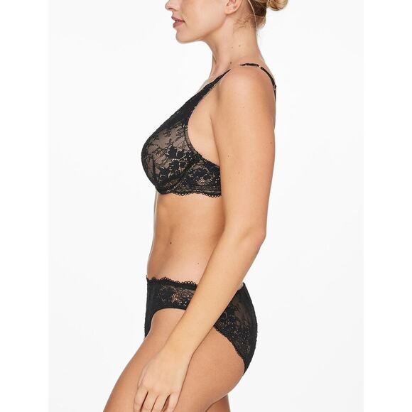 Thirdlove All Day Lace Uplift Plunge Bra sz 44 C black lace underwire WL378 - Picture 2 of 6